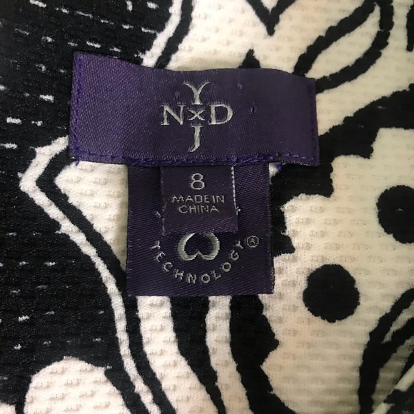 NYDJ Lift Tuck Technology Damask Abstract Print Sleeveless Sheath Dress Sz 8 - Picture 12 of 13